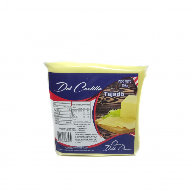 Queso doble crema tajado x110g